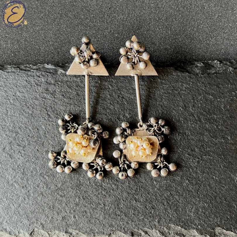 Fatima - Matte Gold Earrings | Gulaal Ethnic Indian Designer Jewels | Buy Earrings  Online | Pan India and Global Delivery – Gulaal Jewels